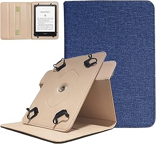 E NET-CASE Case for 6“ ebook Reader Universal Case, Folio Slim Lightweight Cover for Sony/kobo/tolino/Pocketbook 6 inch ebook Reader (deep Bule)