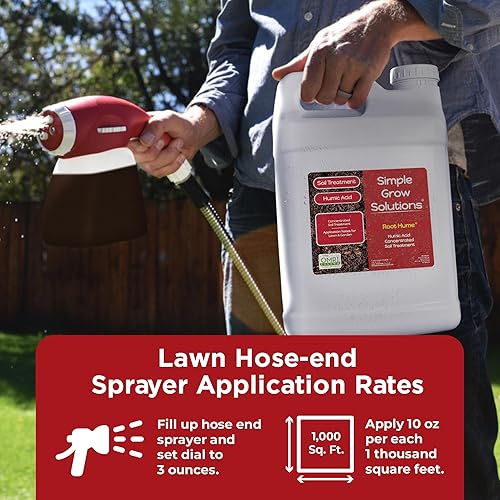 Miniatura 6 de Mezcla de ácido húmico orgánico para césped y jardín - Root Hume - Acondicionador de suelo líquido concentrado para todos los tipos de césped -