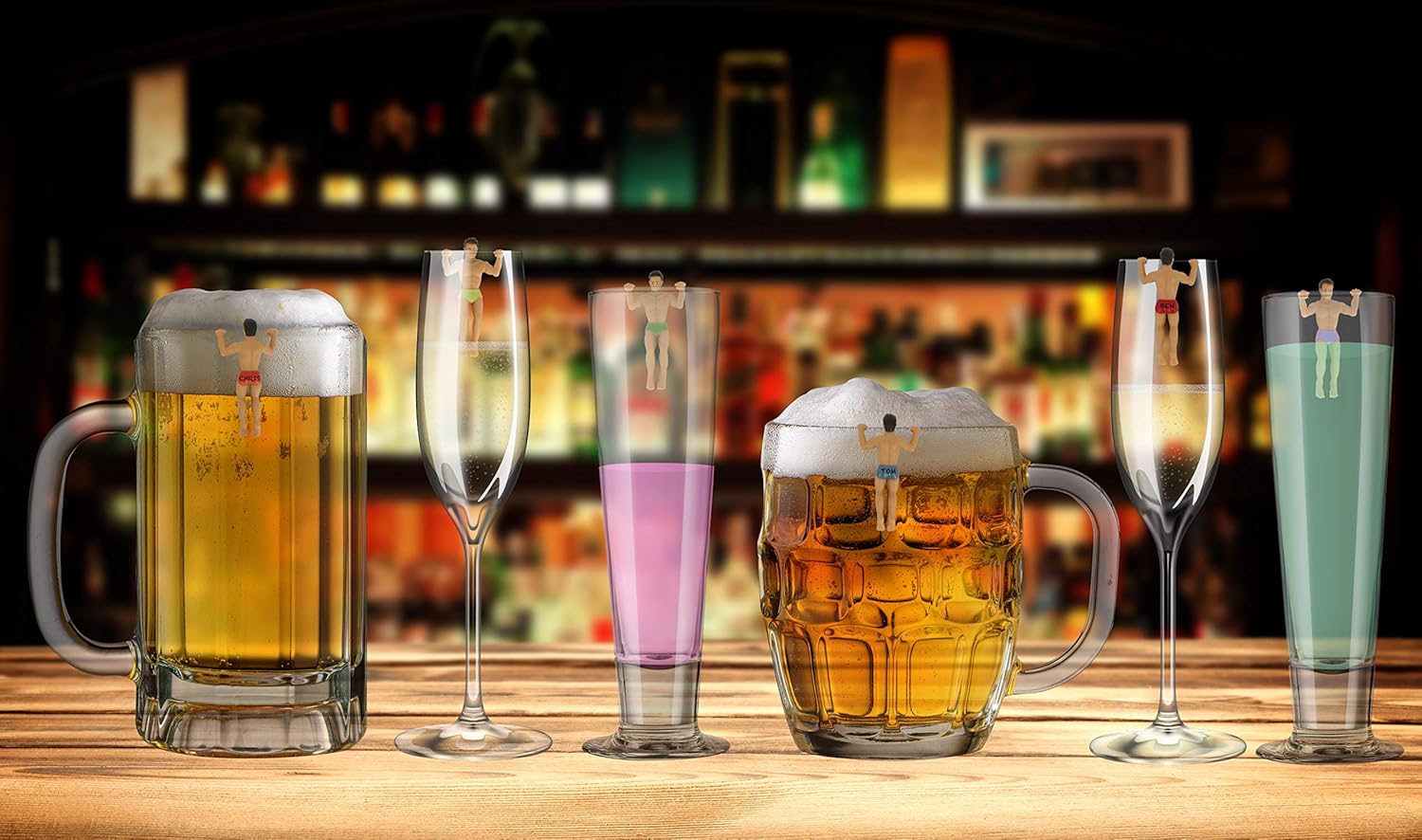 Get Discount Offer NPW Classic Themed Reuseable Glass Drink Markers, 12 Super Deal Product NPW Classic Themed Reuseable Glass Drink Markers, 12