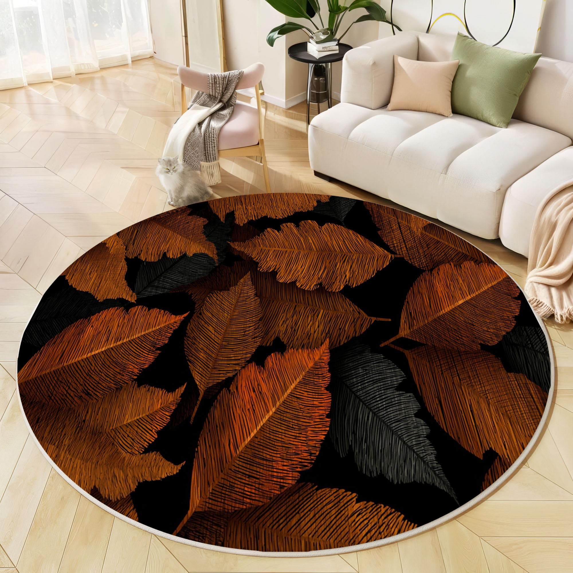 Moquette chambre adulte douce orange foncé tapis de salon 200cm lavable et moderne