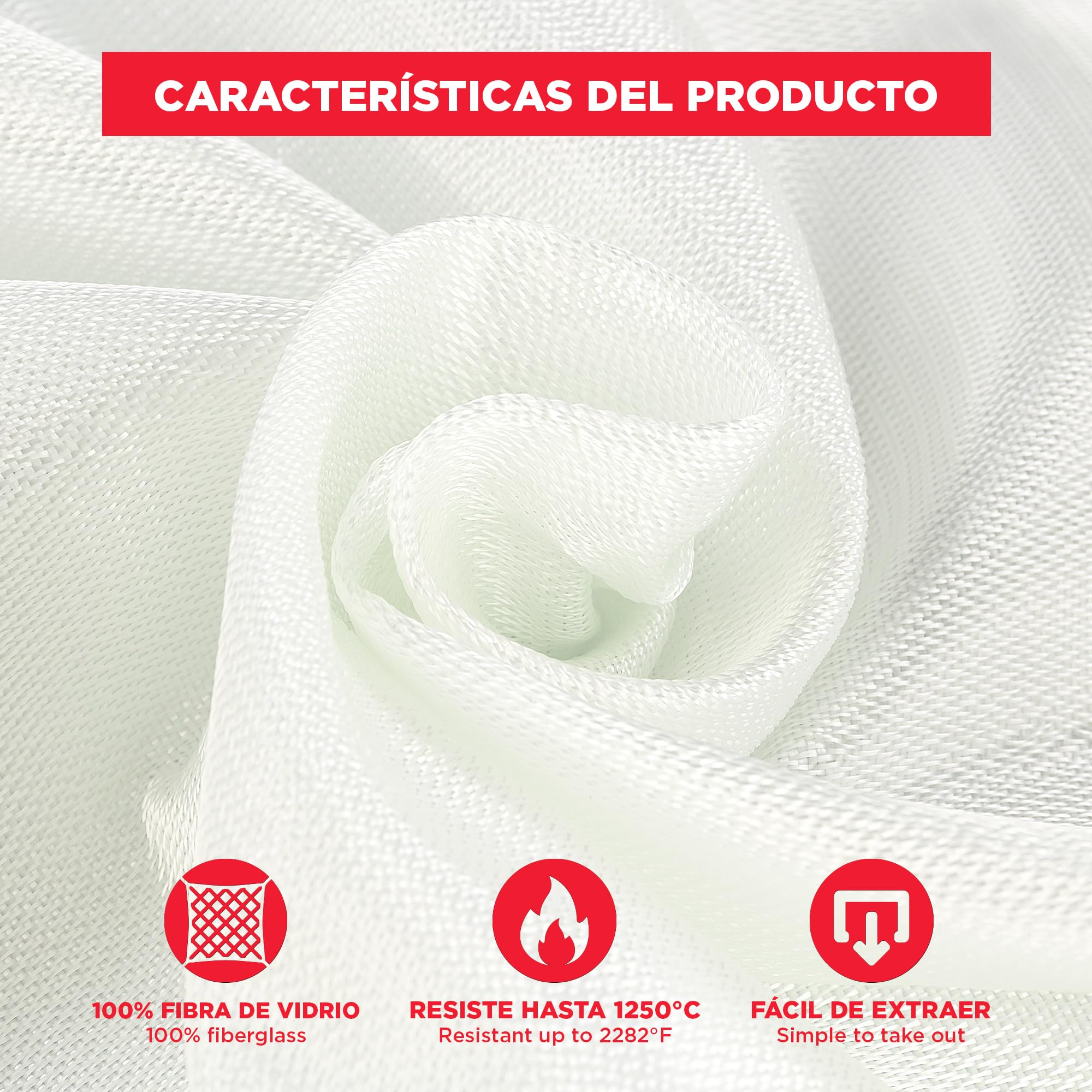 Manta Ignífuga Homologada | Fire Blanket para Cocina, Barbacoa y Emergencias | Antiincendios y Aislamiento Térmico (100 cm x 100 cm)