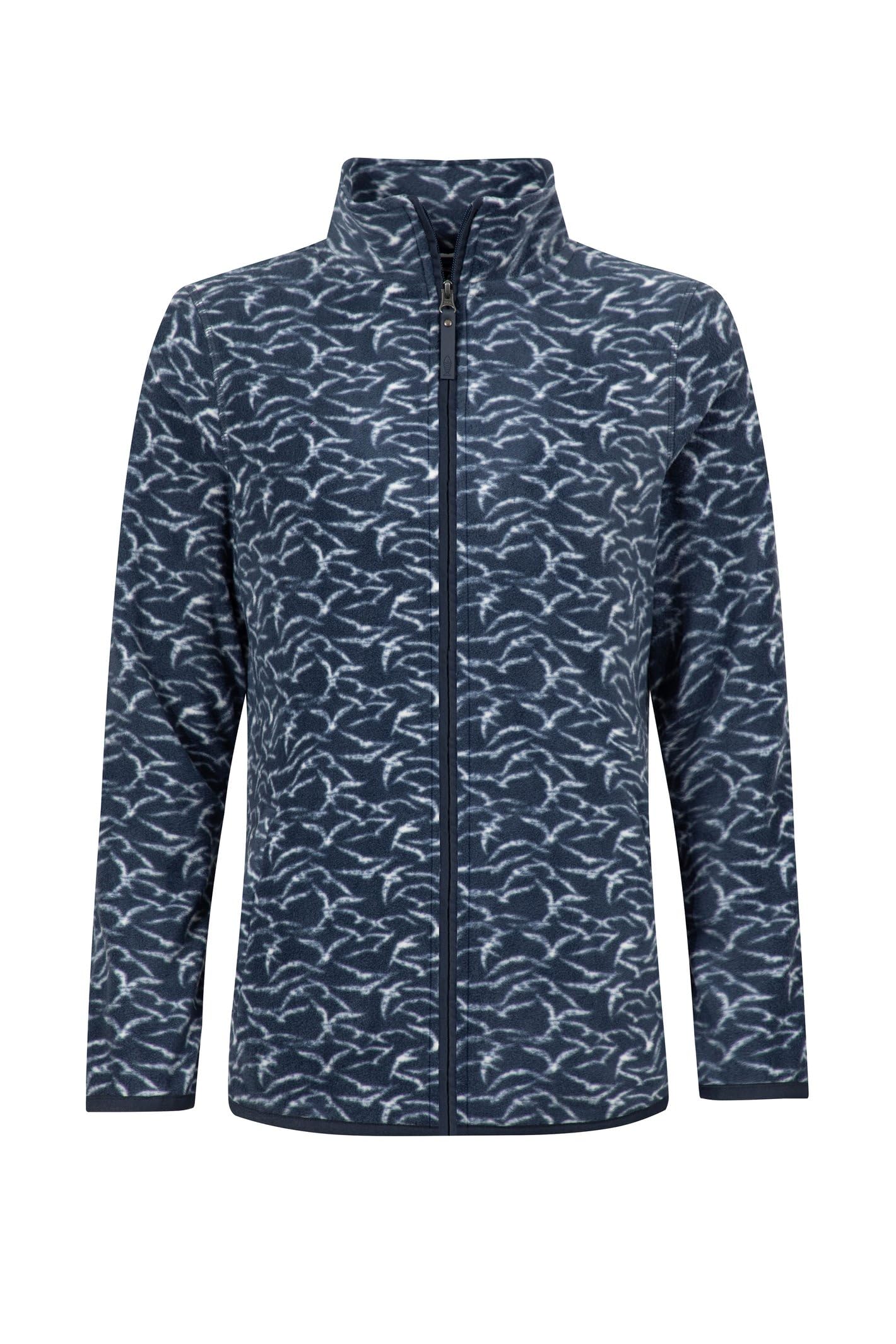 Weird Fish Women's Night Blue Rochelle Full Zip Printed Microfleece Size 16. (Jumper/Sweater/Fleece)