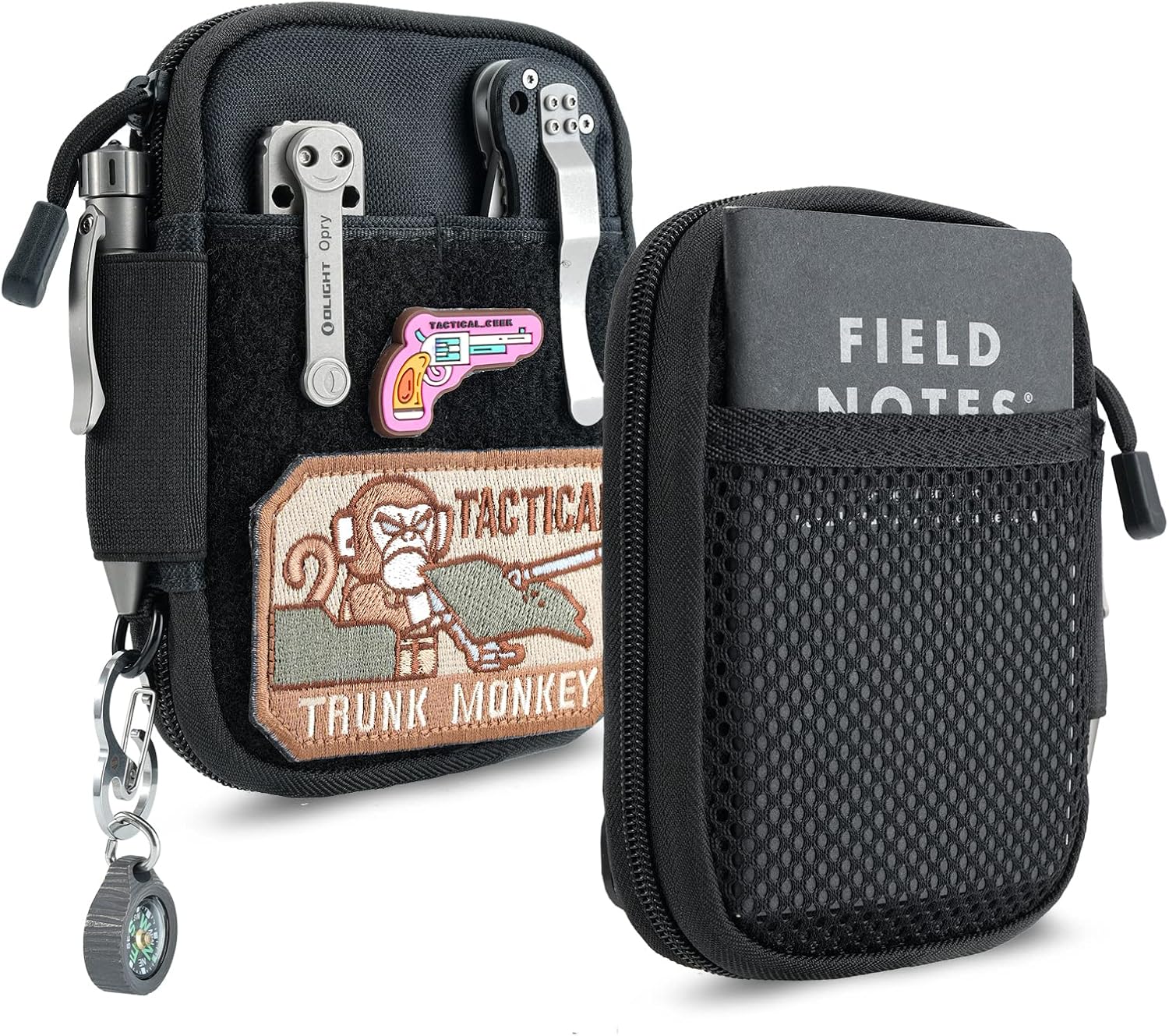 EDC Pouch, Pocket Organizer with Velcro, Nylon EDC Pocket Organizer