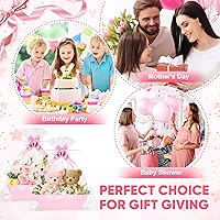 Vista 8 de Paquete de 10 cestas rosas vacías para regalos