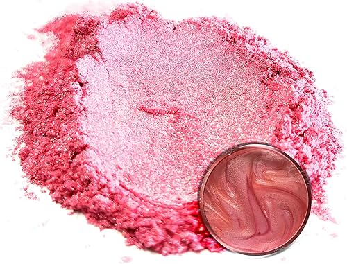 Miniatura 2 de Eye Candy Pigmento de mica en polvo prémium "Orangeola" (0.88 oz), aditivo multiusos para manualidades | Bombas de baño naturales, resina, pintura,