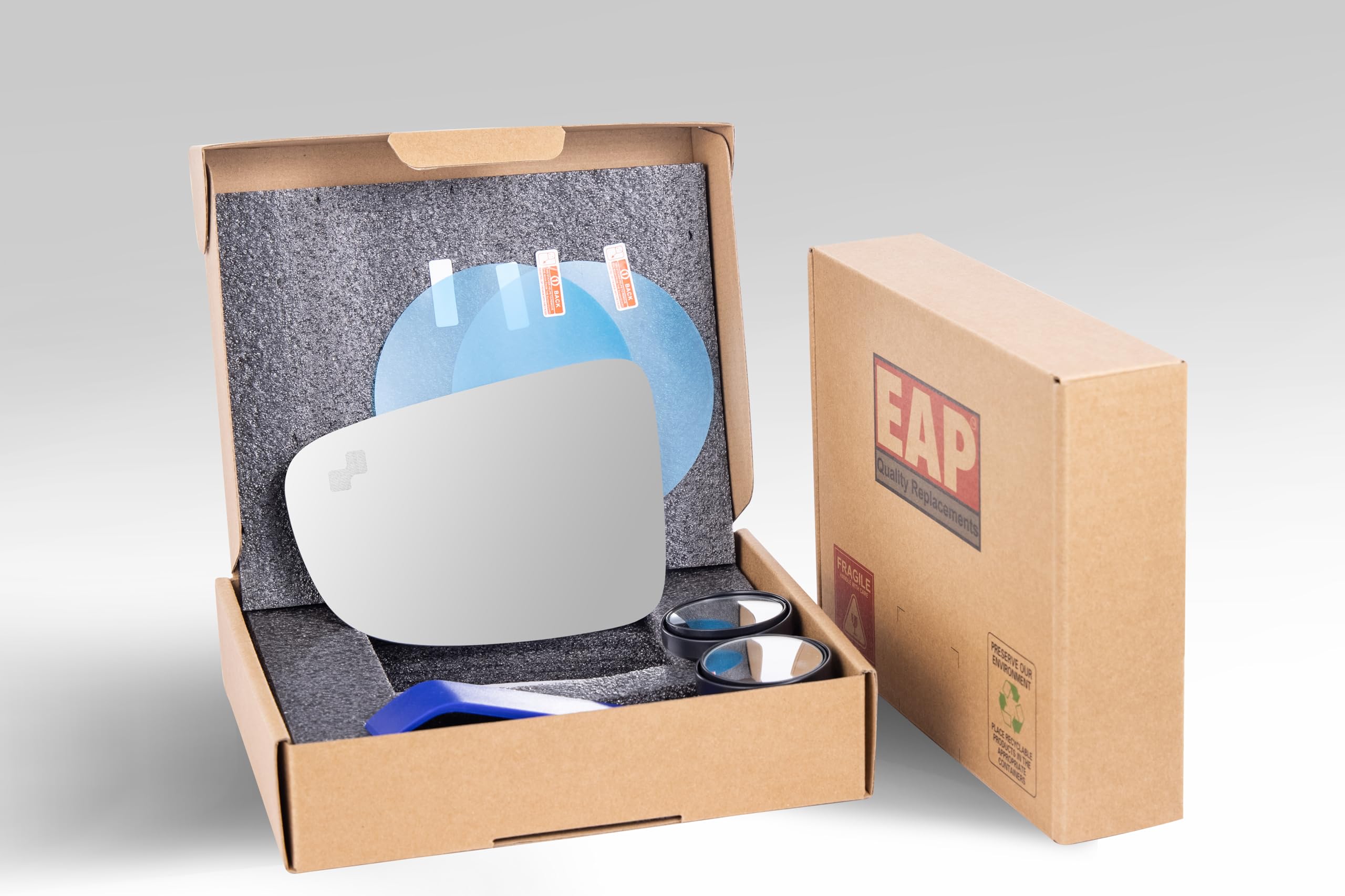 EAP Driver Side Mirror Glass Compatible with Mazda 3 2014-2018