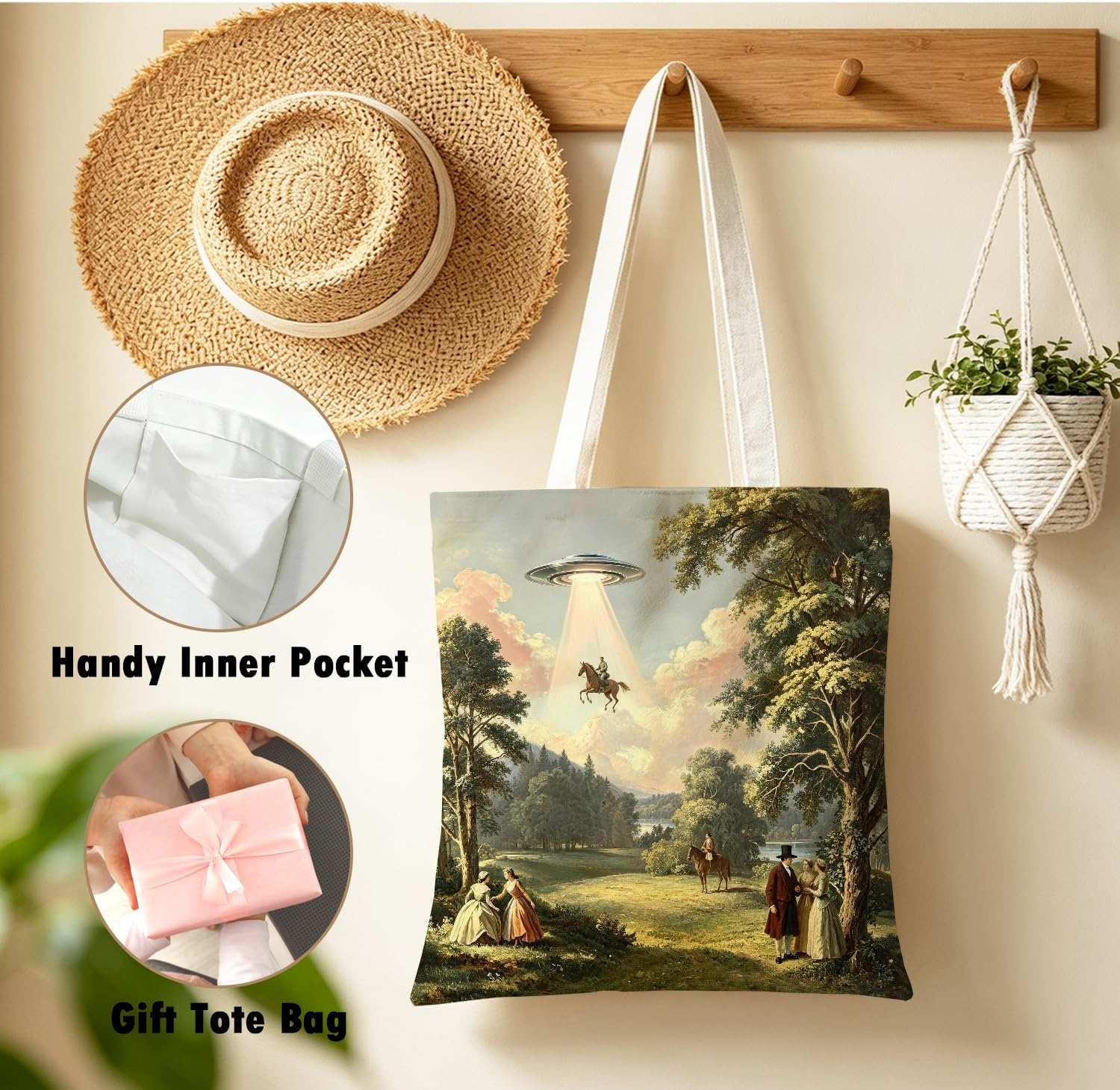 Vintage Retro Landscape Gifts Tote Bag image 4