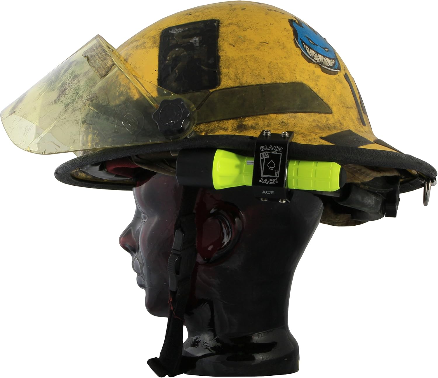 Blackjack ACE Firefighter Helmet Aluminum Flashlight Holder