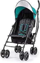 Summer 3Dlite Convenience Stroller, Teal – Lightweight Stroller with Aluminum Frame, Large Seat Area, 4 Position Recline, Extra Large Storage Basket – Infant Stroller for Travel and More