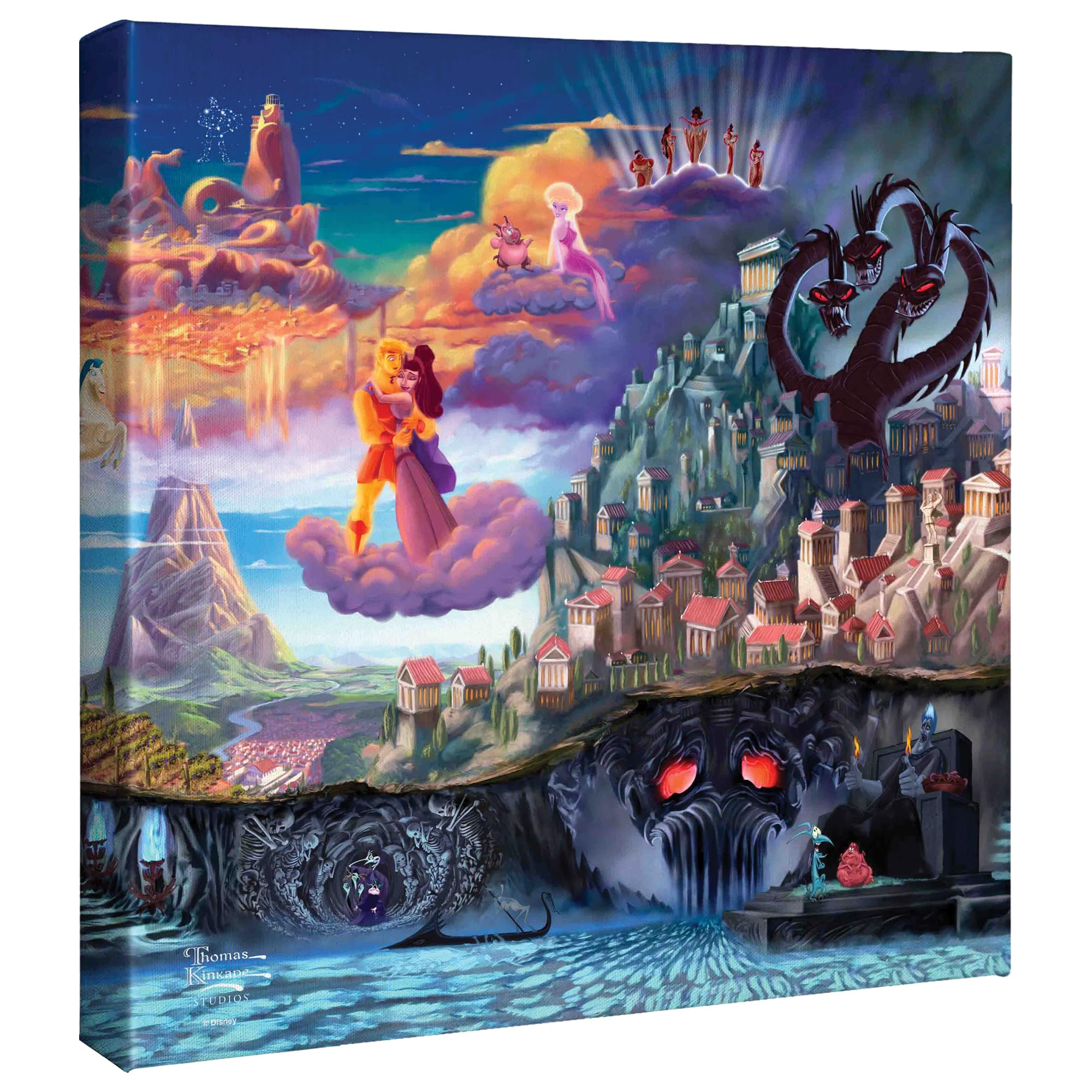 Amazon.com: Thomas Kinkade Disney Hercules Gallery Wrapped Canvas