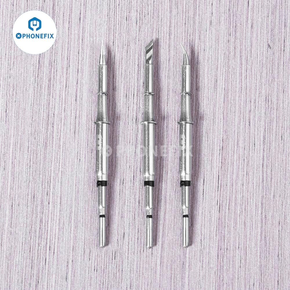 C115-I/IS/K Soldering Iron Tips, Pointed/Curved/Knife Cartridges, Suitable for NT115 Handle, For JBC GVM OSS Aixun Soldering Station Replacement Welding Tip Head PHONE Repair Tools (C115-I/IS/K)
