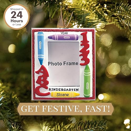 Miniatura 2 de Adornos de Navidad personalizados para escuela y profesores 2023  Personalización rápida y gratuita las 24 horas  Marco de fotos de jardín de