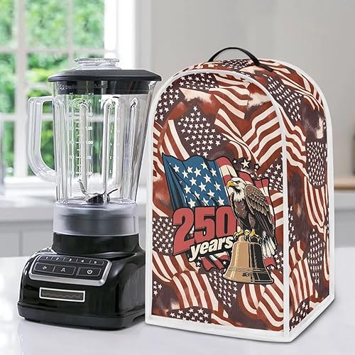 Vista 4 de 250 Years of America Blender Cover for Kitchen Countertop Beach Small Appliance Dust Cover Kitchen Decor Food Processor Protector with Handle