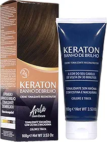 Keraton Tonalizante Banho de brilho 100g Avelã Louro escuro