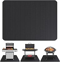 LindasEssentials 48x30 Inch Double-Sided Under Grill Mat - Heat-Resistant Deck Protector for Outdoor BBQ & Fire Pit