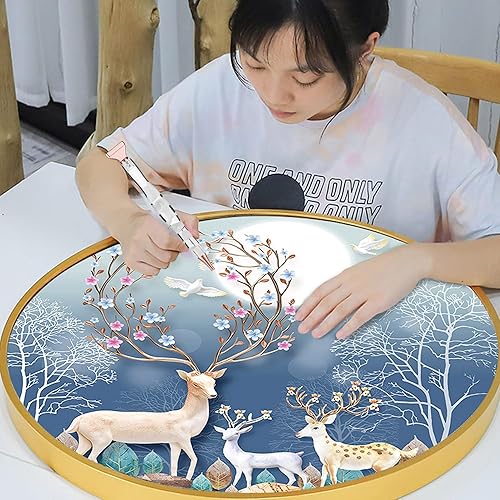 Miniatura 9 de Heyseri 15 bolígrafos de pintura de diamante con rodillo de rueda, bolígrafos de arte de diamante de acero inoxidable, puntas de metal sin aflojar,