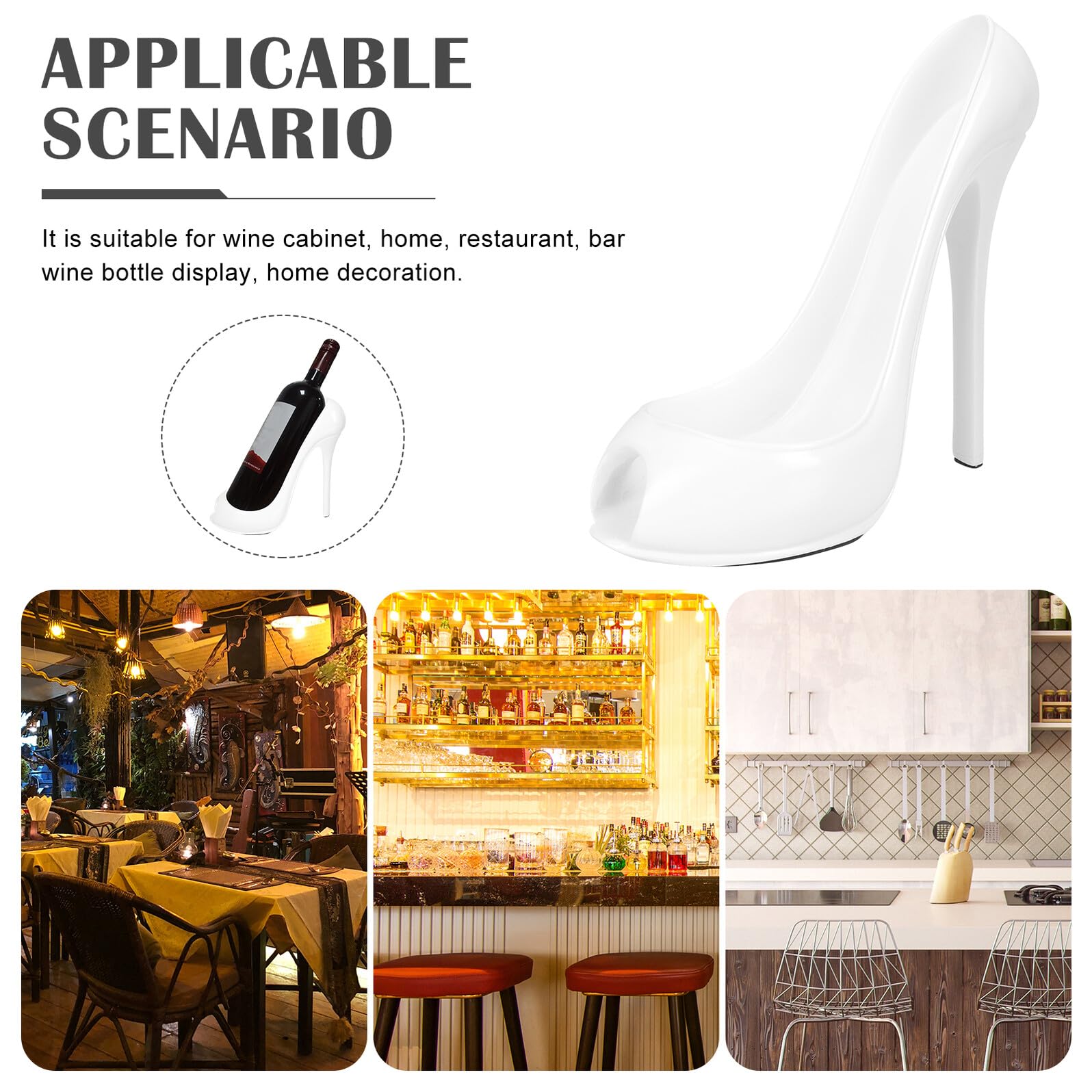 Uonlytech Portabottiglie per Vino in Resina Porta Bottiglie di Vino Decorativo Adatto per Casa e Bar