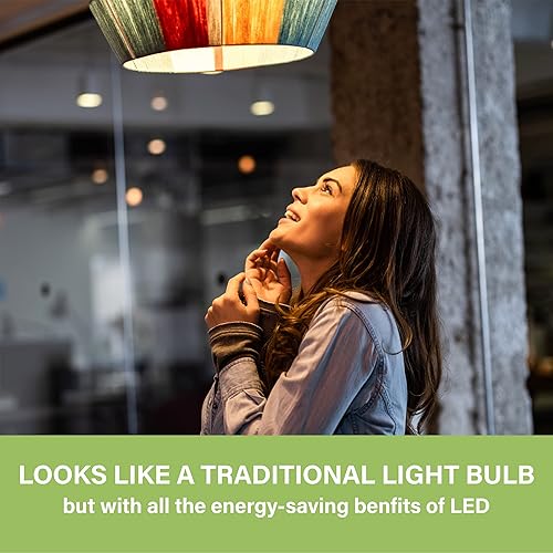 Miniatura 3 de Bombilla LED E26 regulable equivalente a 60 vatios, bombilla de filamento LED de luz diurna certificada Sigalux Energy Star de 2700 K, bombillas LED