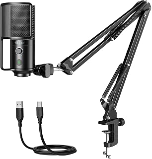 FIFINE T669 Pro USB Podcast Microphone, PC Computer Condenser Microphone Plug & Play Mic Kit with Boom Arm Stand, 16MM Lar... Price In India
