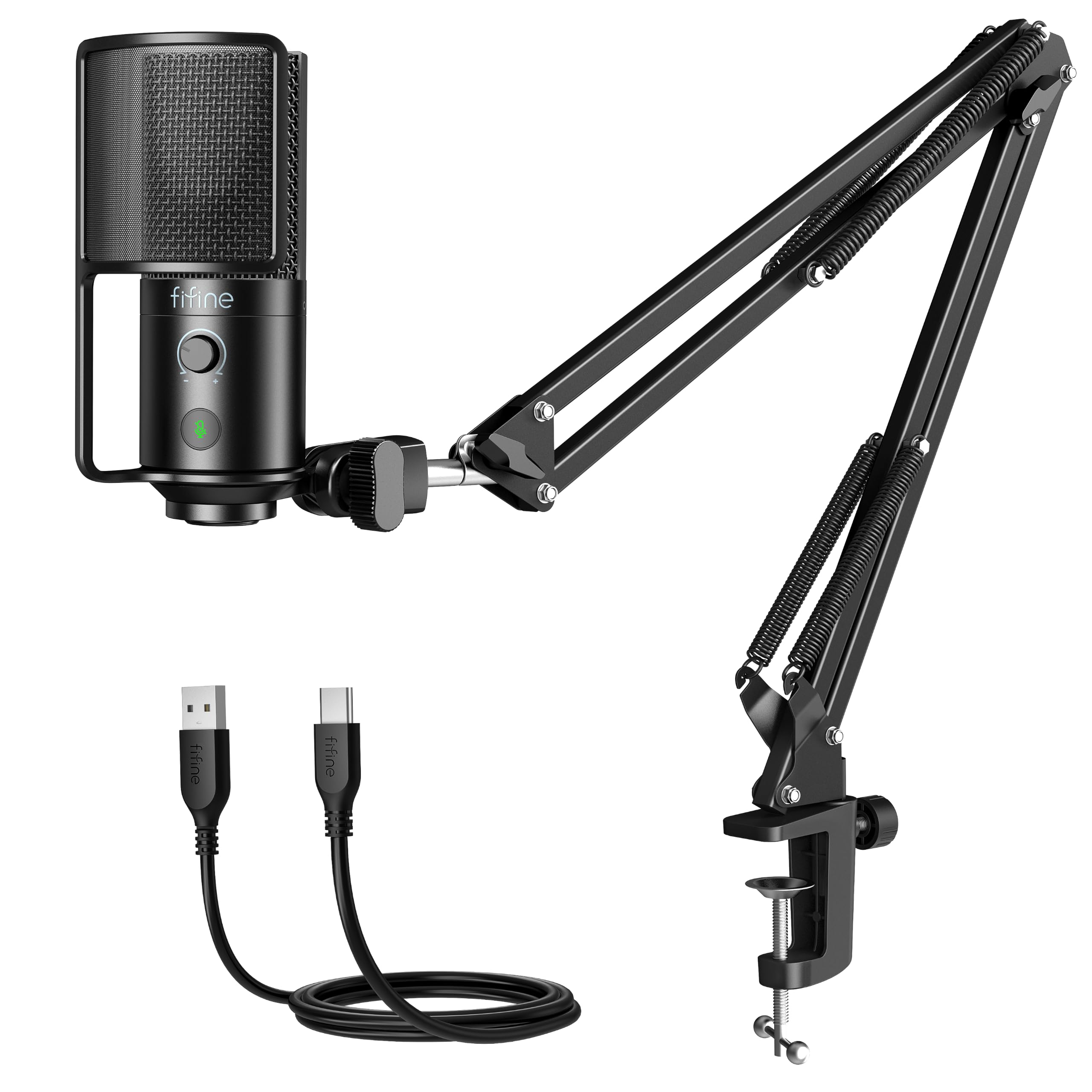 FIFINE T669 Pro USB Podcast Microphone, PC Computer Condenser Microphone Plug &