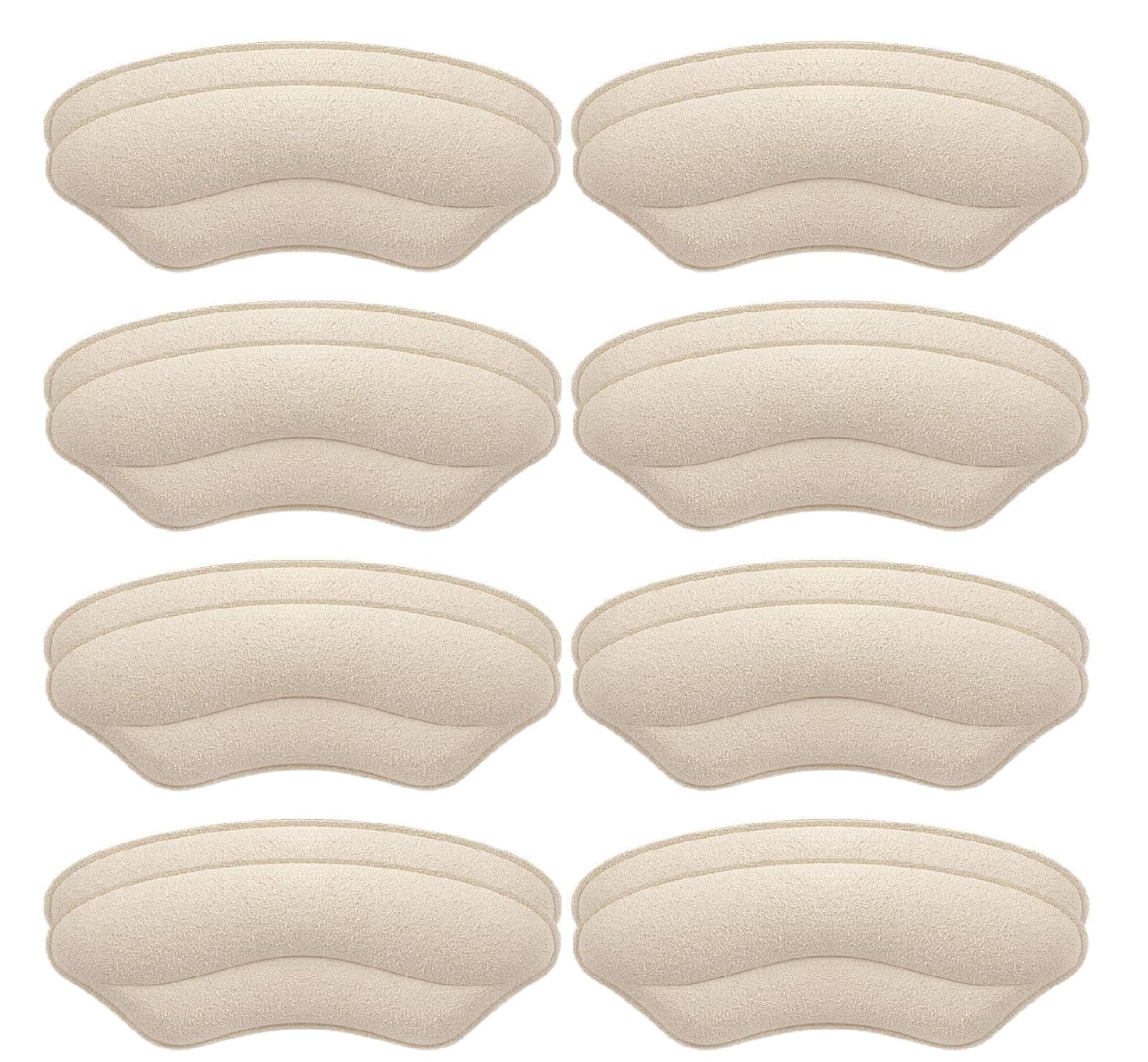 SEFLICA® 8 Pair Combo Self-Adhesive Heel Grips Liner Shoe Tightener Inserts for Loose Shoes, Shoe Bite Protector Heel Pads Snugs for Shoe Insoles, Heel Pad for Heel Pain Men Women ,Heel Liner (8 Skin, Free)