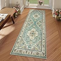 Vista 38 de Lahome Alfombra de camino de cocina lavable con diseño tribal bohemio de 2 x 8 pies, alfombra suave para pasillos, antideslizante, estilo vintage