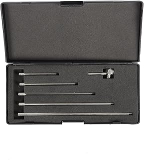 6 Pieces Dial Digital Indicator Extension Stem Rod Set,1", 2", 3", 4", 5", 6" Combine to 0-21",4-48 Standard Indicator Tip Thread.