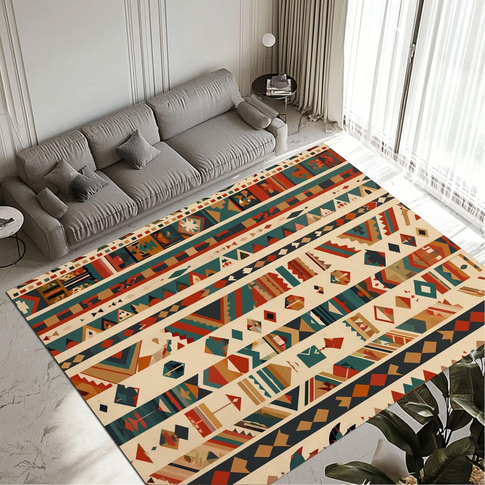 Tapis de salon 140x200cm taupe pour créer une ambiance chaleureuse dans la chambre