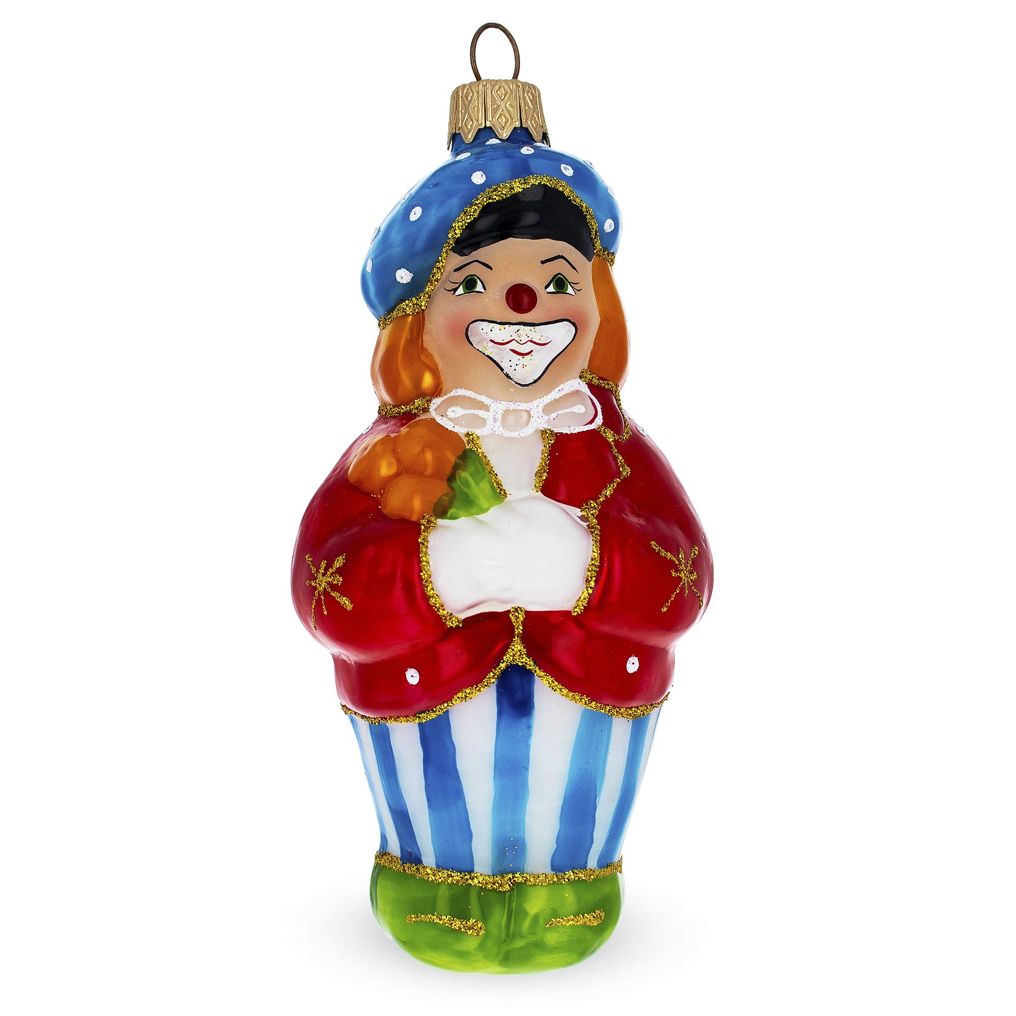BestPysanky Clown de Noël en Verre Boule de Sapin Originale et Figurines
