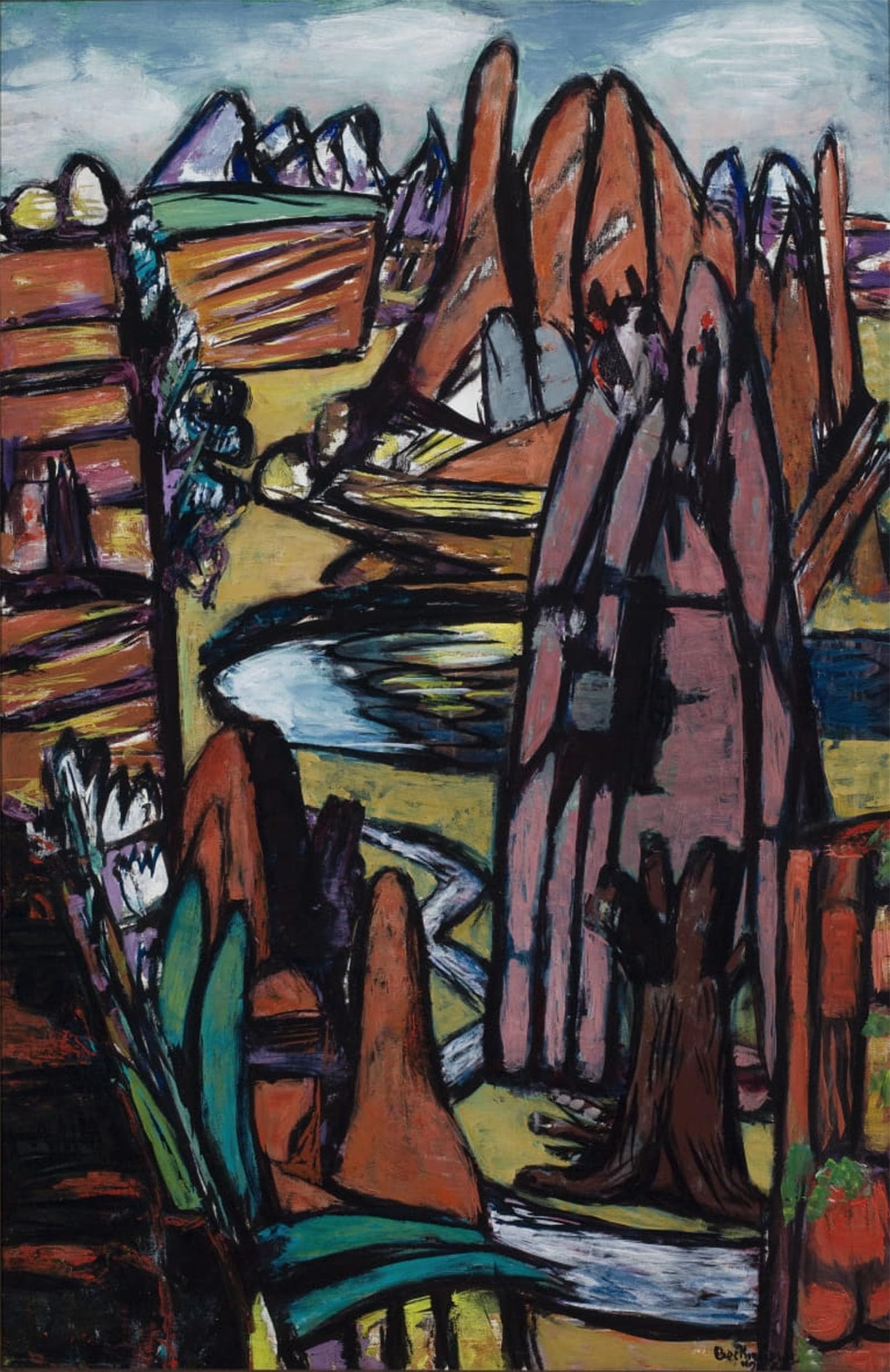 Max Beckmann paysage de rochers grand poster pour habiller un mur nu