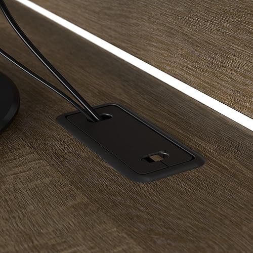 Miniatura 49 de Bush Furniture Salinas - Escritorio para computadora con gabinete | Mesa de estudio con cajones, armarios y bandeja extraíble para teclado/portátil