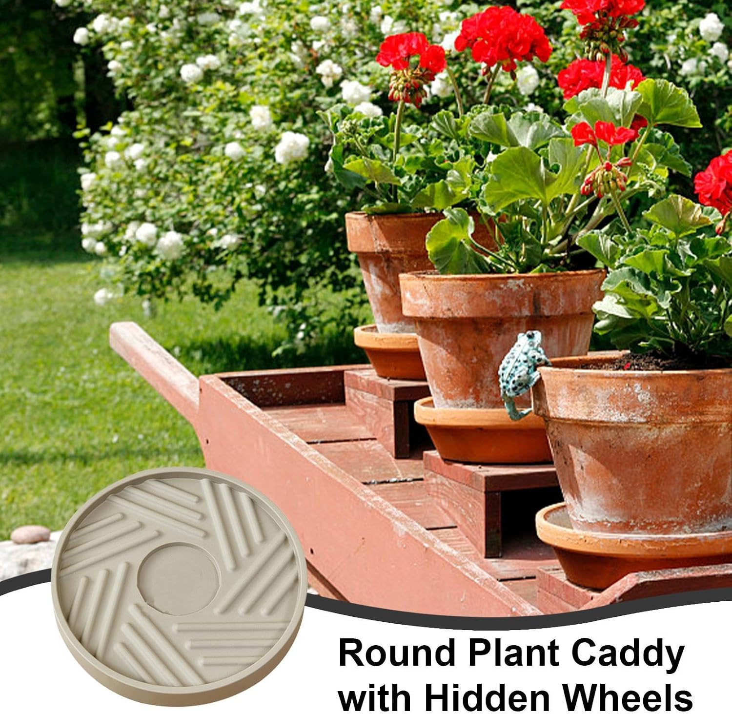 Plant Wheel Base | Flower Pot Cart,Planter Roller Base - for Heavy Objects Vases Backyard Indoor Outdoor Home Garden