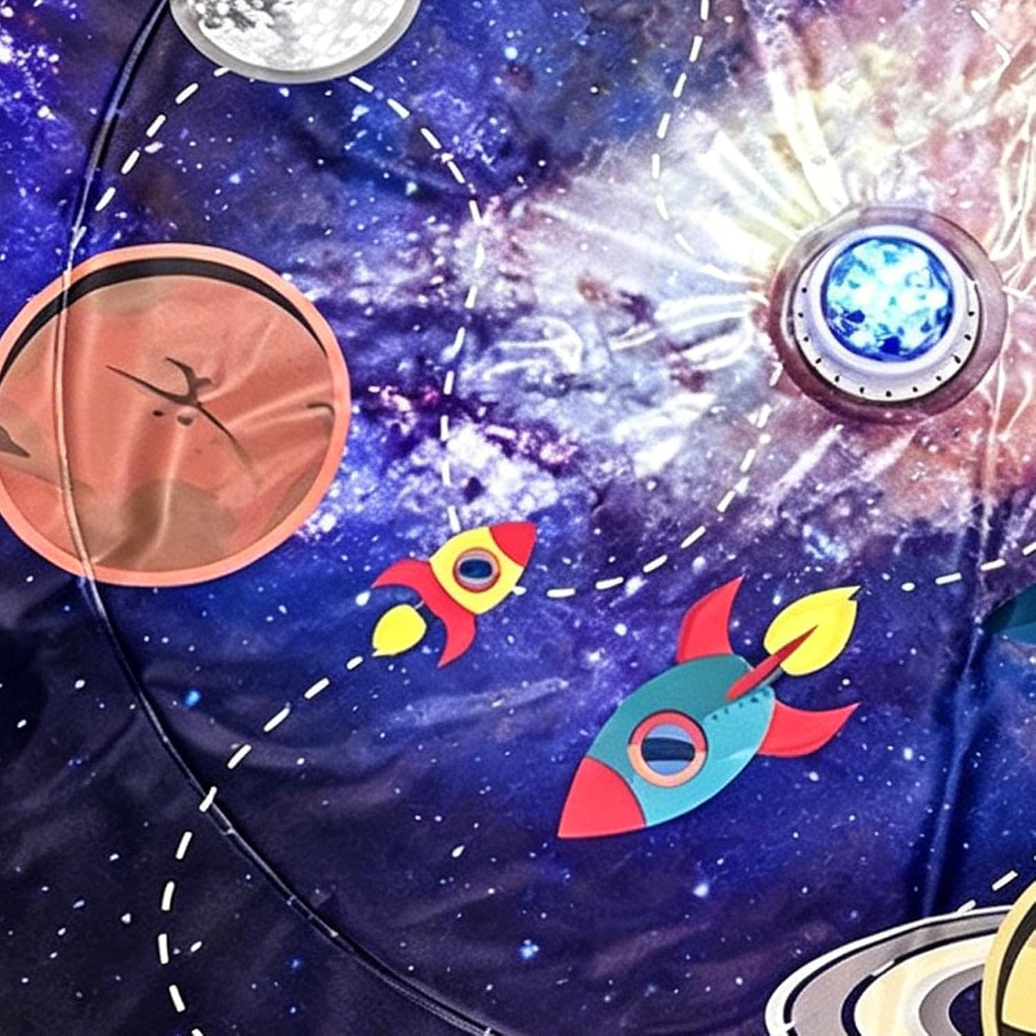 Water Sprinkler for Kids - Space Theme Pool Wading Mat,Space Theme Play Sprinkler | for Kids Ages 3+ Outdoor Garden Patio Lawn Backyard Beach Park Pool