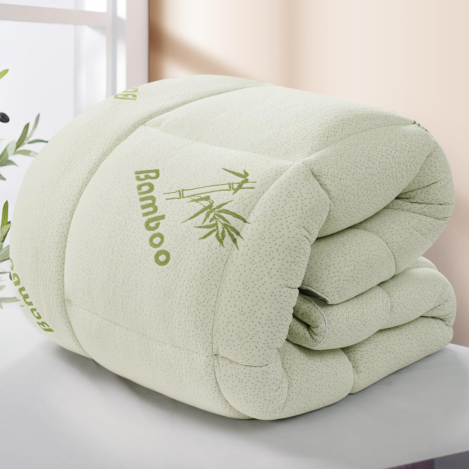 Cubrecolchón California King para dolor de espalda, 1200 g/m², extra grueso, acolchado, hecho de bambú, funda de colchón con bolsillo profundo de hasta 21 pulgadas (72 x 84 pulgadas)