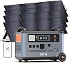 OSCAL Solar Generator 3.6kWh PowerMax 6000 with 4x200W Portable Solar Panel, 120V240V Power Station 6000W AC Outlets 7200W Peak, 2200W AC Charging2400W Solar Charging, Emergency for Home