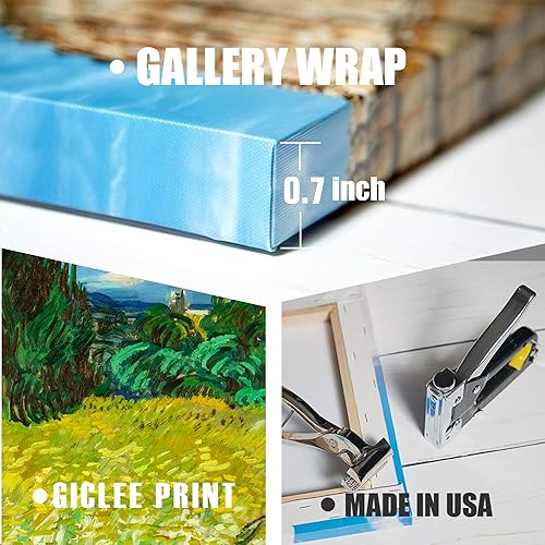 Miniatura 355 de A&T ARTWORK The Starry Night de Vincent Van Gogh. Tamaño del marco: 36 x 30 pulgadas, tamaño de la imagen: 30 x 24 pulgadas, reproducciones clásicas