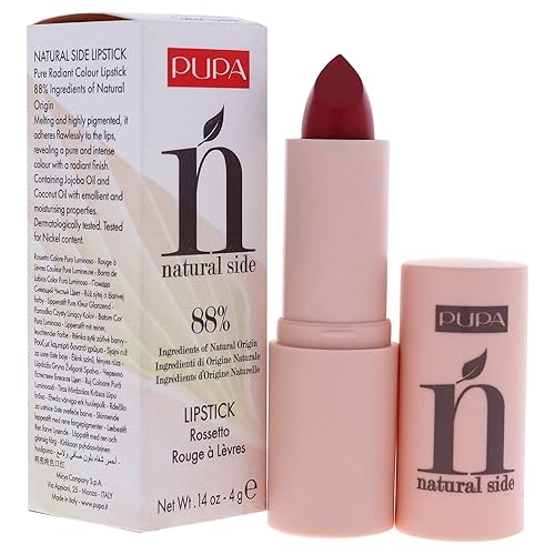 Miniatura 3 de Pupa Milano Lápiz labial lateral natural, coral claro 004 para mujer, lápiz labial de 0.14 oz