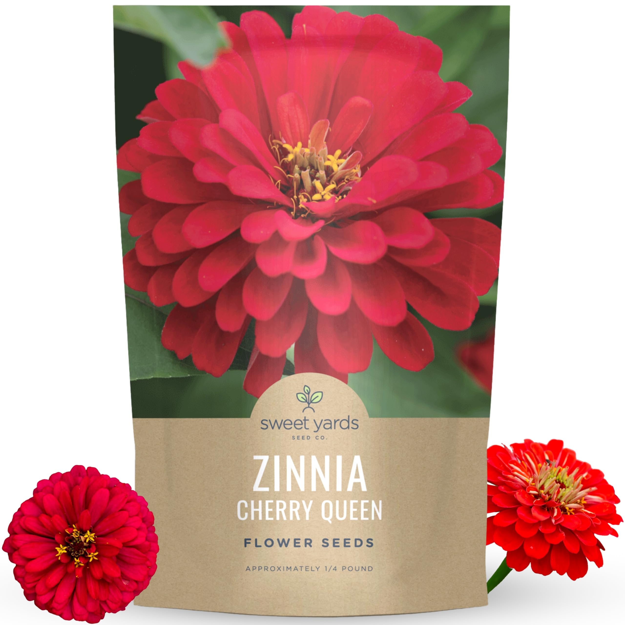 SWEET YARDS Zinnia Cherry Queen Seeds
