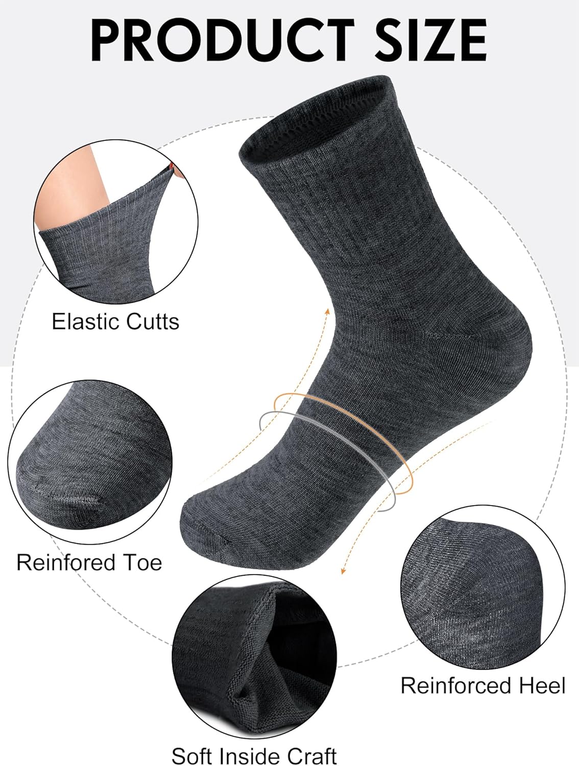 Tarpop 100 Pairs Bulk Mens Socks Moisture Wicking Casual Sports Ankle Socks for Homeless Unisex Adult Men Women - Image 3