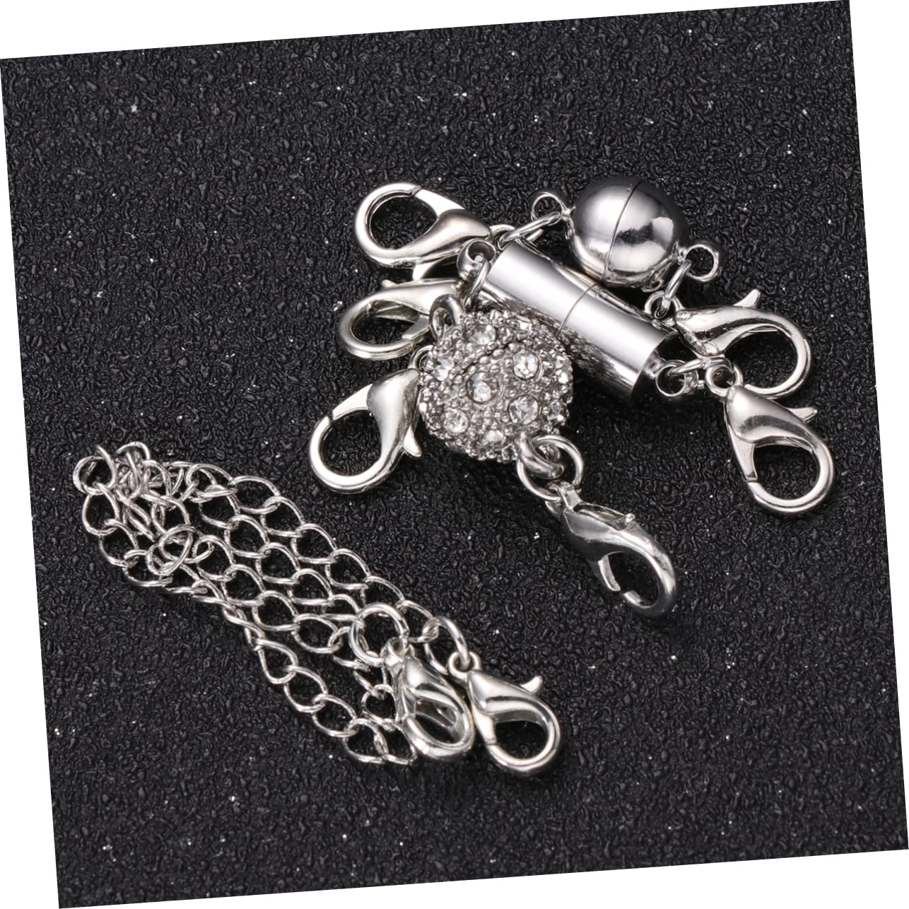 SHINEOFI Gioielli Magnetici 3 Set da 12 Pezzi Ganci di Chiusura Dell'aragosta Moschettoni Catene di Gioielli Accessori per Chiusure Magnetiche per Gioielli Convertitore Collana Materiale