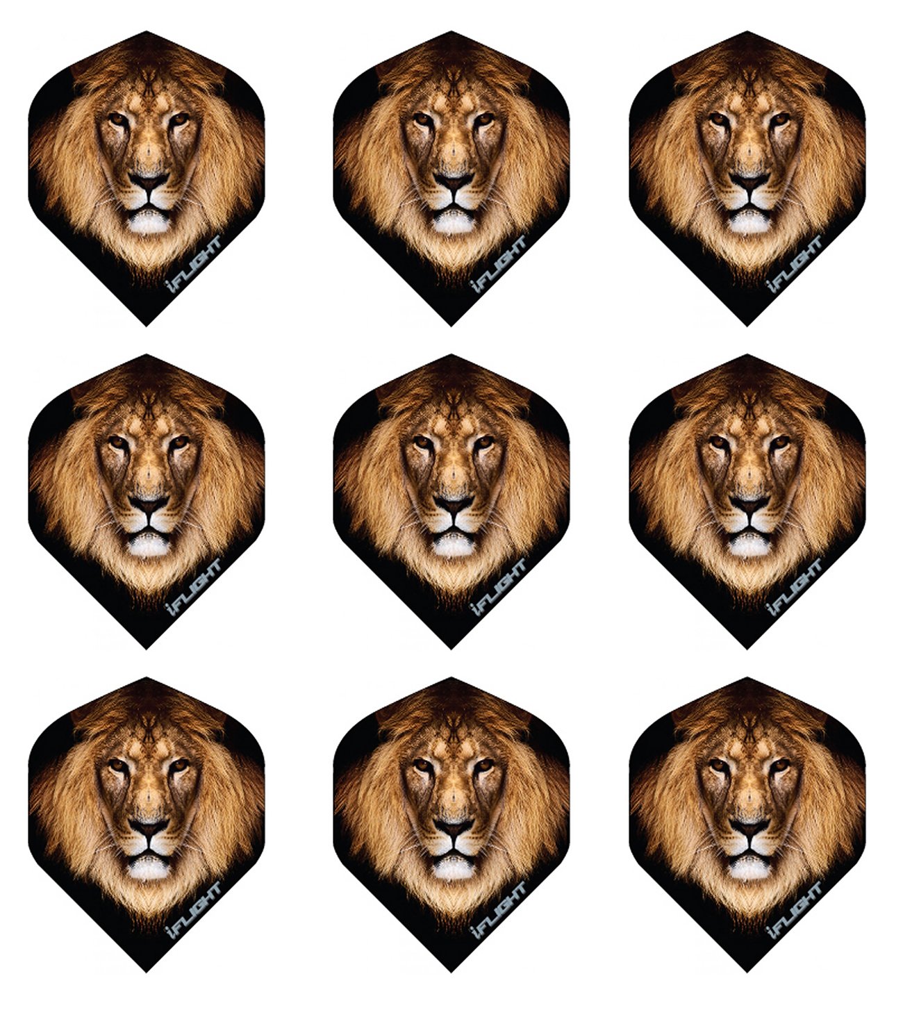 iFlight 3 Sets of Ruthless Standard Dart Flights Plus 1 Set of 3 Aluminum Dart Flight Protectors (Lion)