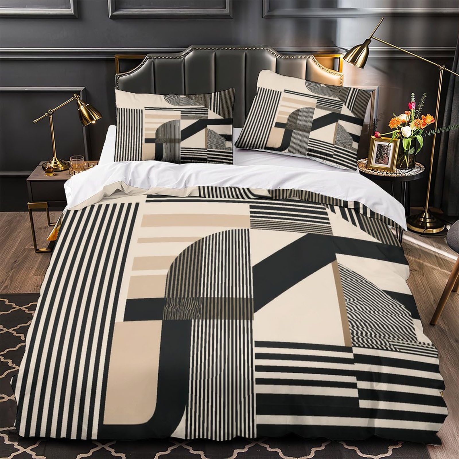 Parure de lit engins de chantier microfiche 260x220 cm avec housse de couette imprimée 3D super king