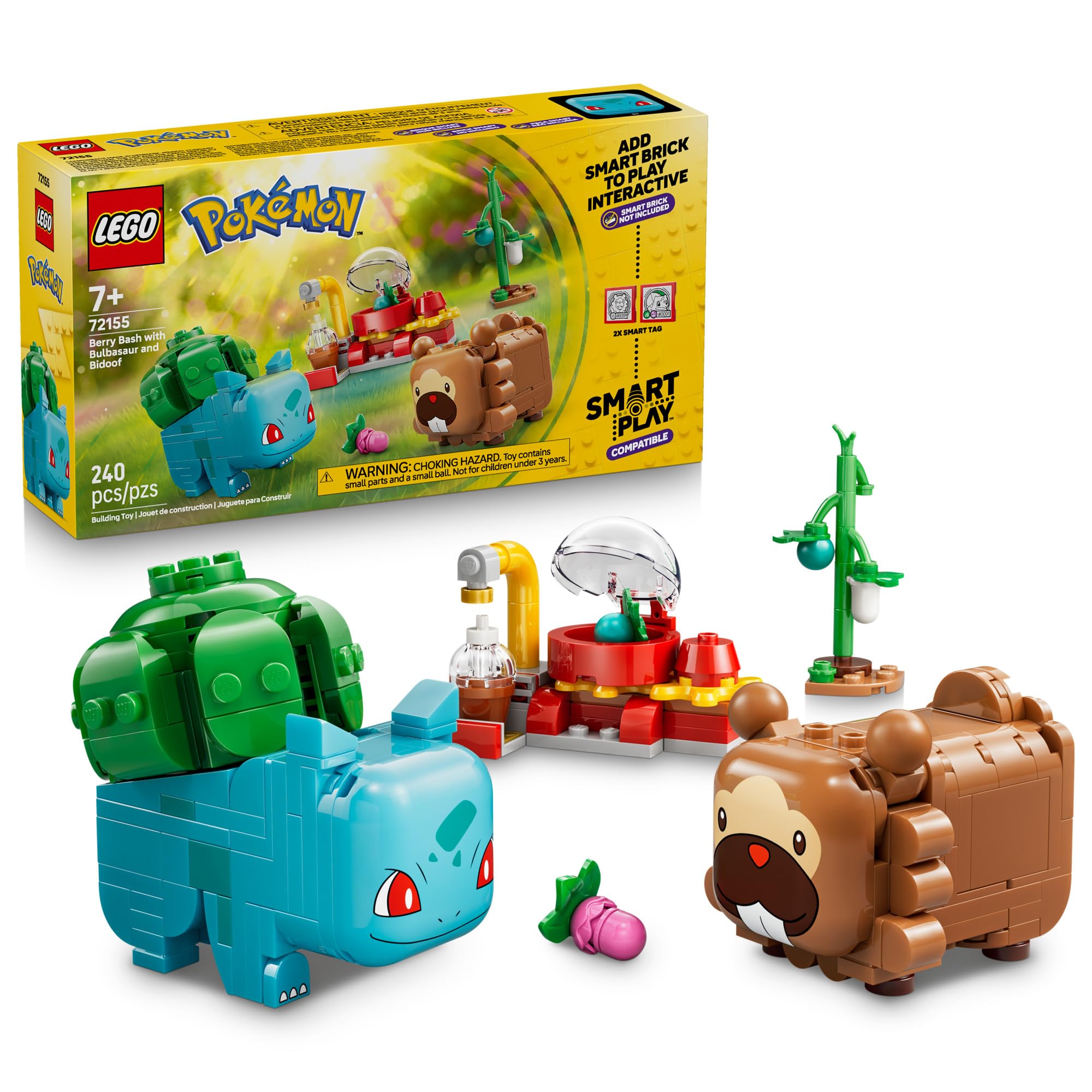 Amazon.com: LEGO Pokémon SMART Play: Berry Bash with Bulbasaur and
