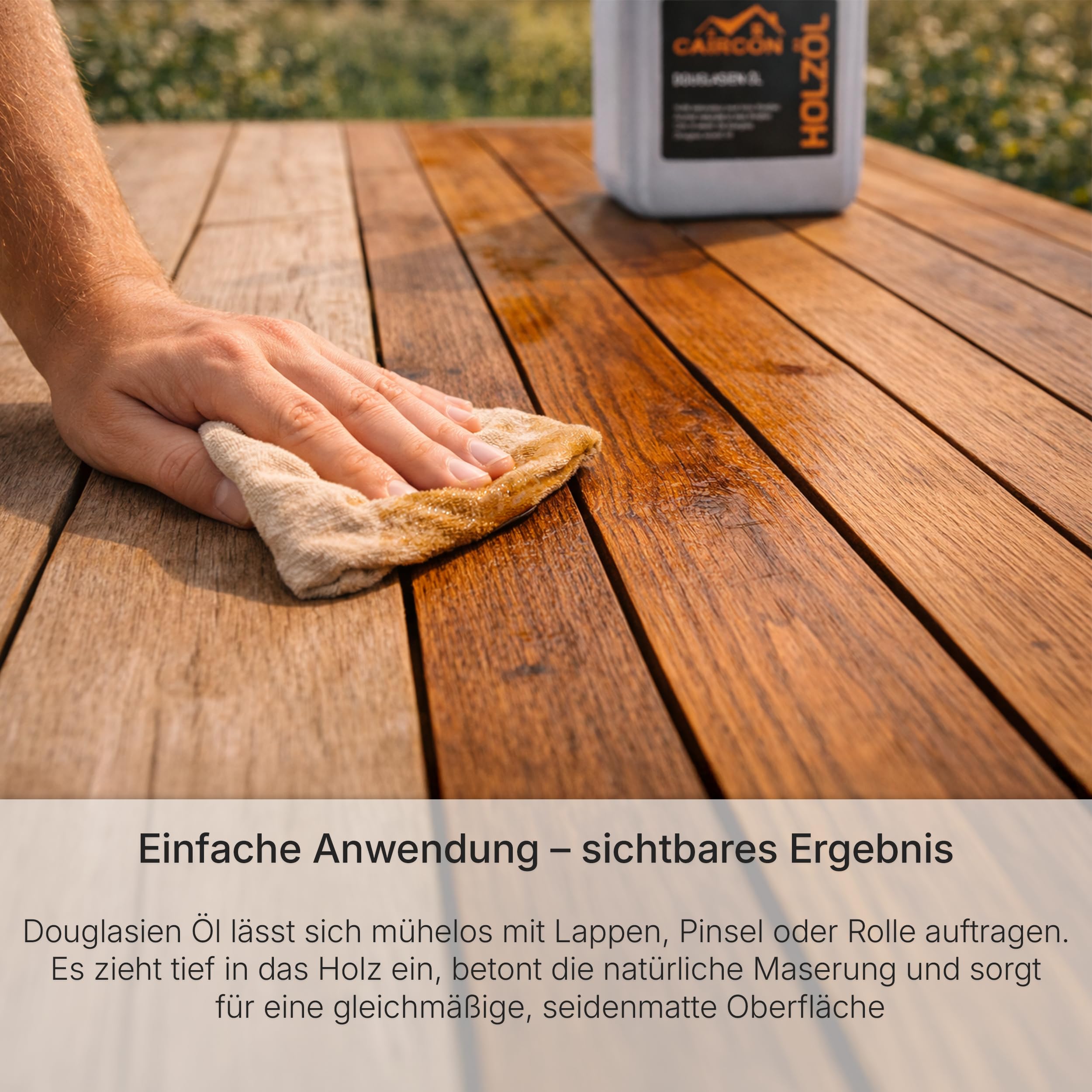 CAIRCON Douglasien Öl Terrassenöl Gartenholzöl Holzöl Pflege-öl Lärchenöl - 5L