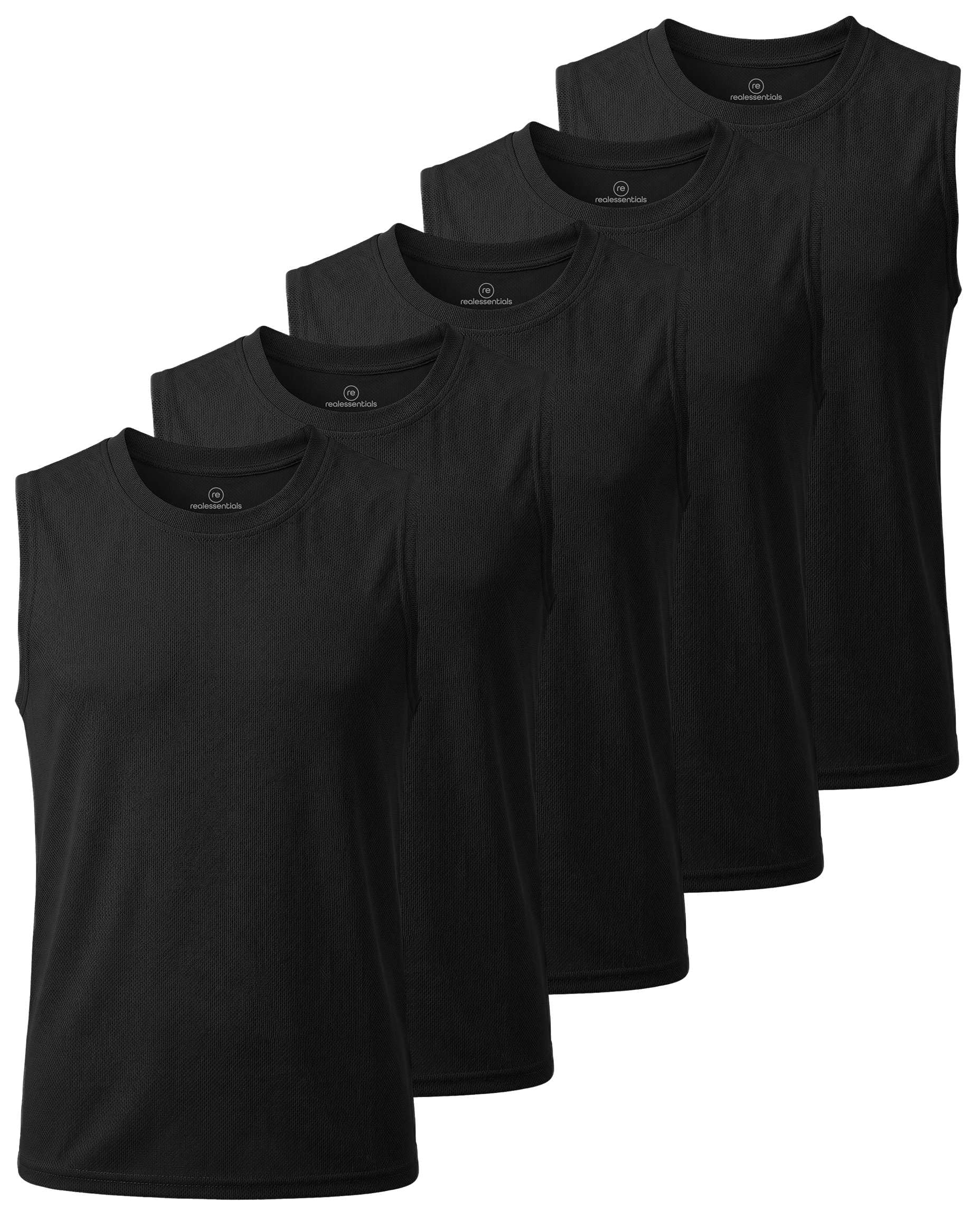 5 Pack Boys' Mesh Tank Tops Dry Fit Athletic Sleeveless Shirts Teen Kids