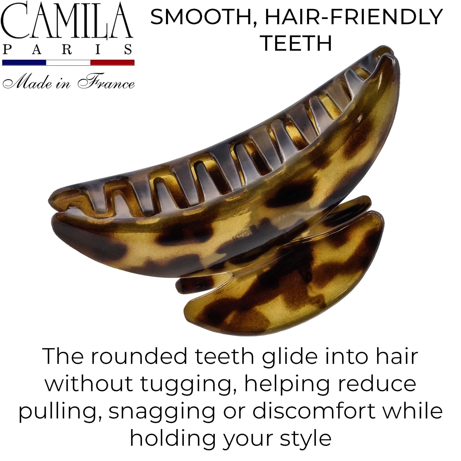 Camila Paris CP2604 French Hair Clips for Women, 3.75" Large Claw Clip Strong Hold All Day, No Damage No Slip Claw Clips for Thick Curly Wavy Fine Straight Hair, Jaw Clip Made in France image 5