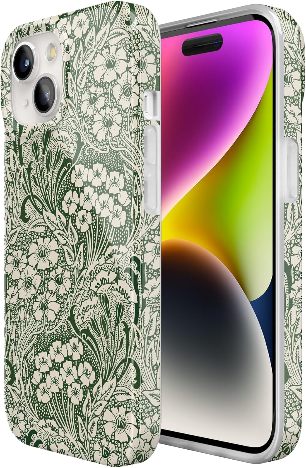 Casely iPhone 15 Case | Mystic Meadow | Green Gardens | Compatible with MagSafe | Classic Ultra Slim Design