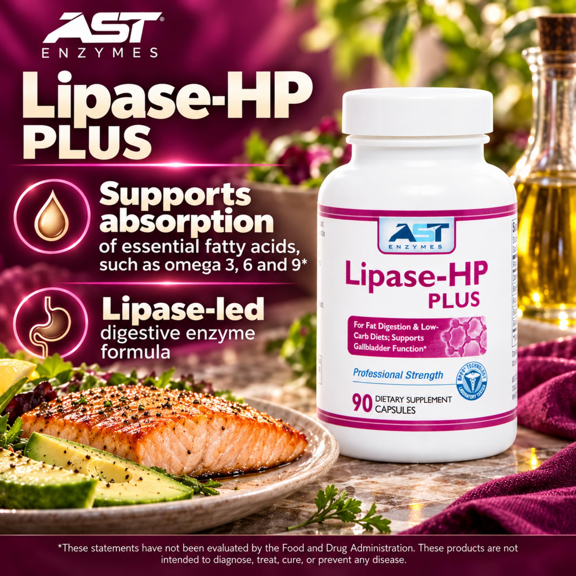 AST Enzymes Lipase-HP Plus Digestive Enzymes, 90 Capsules — Amazon image 3