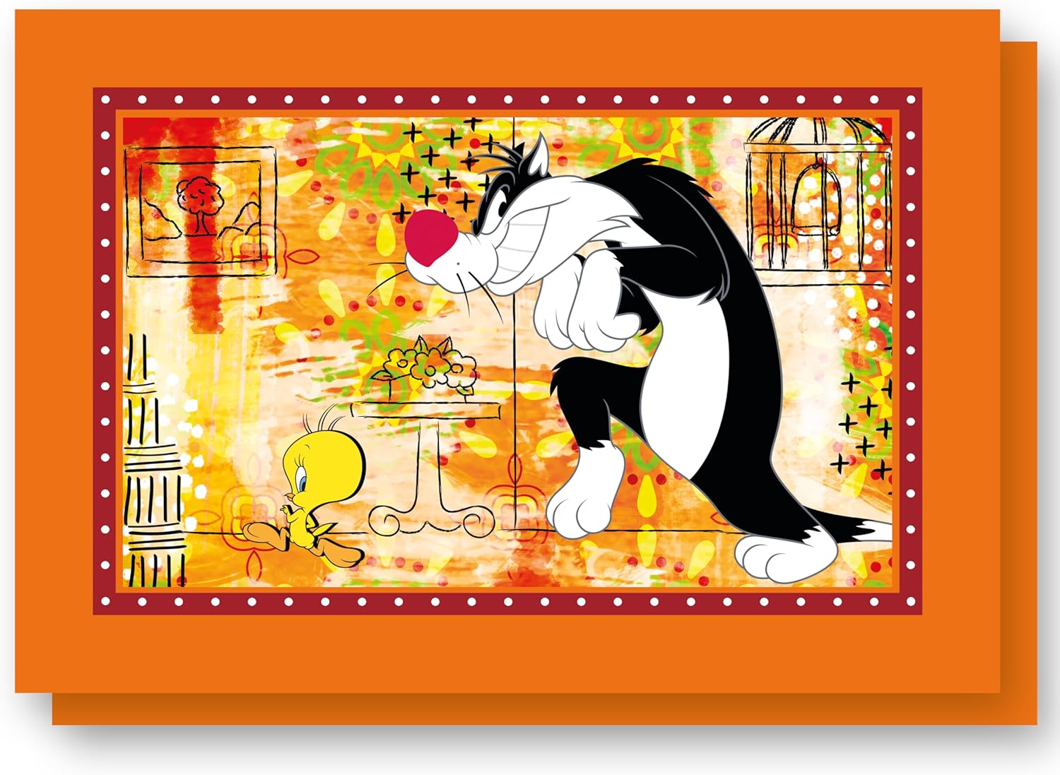 Egan Set of 2 Cotton Placemats Tweet & Silvestro 45 x 30 cm