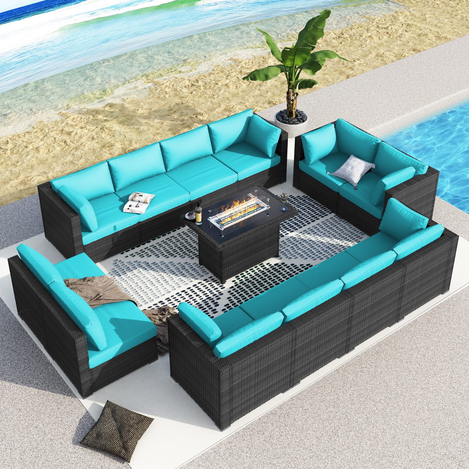 BULEXYARD 13 Piece High Back Set